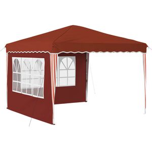 vidaXL Tente de f&ecirc;te pop-up 288 x 288 x 245 cm Terre cuite