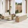 vidaXL Ensemble de canap&eacute; de jardin 10 pcs Beige polyrotin