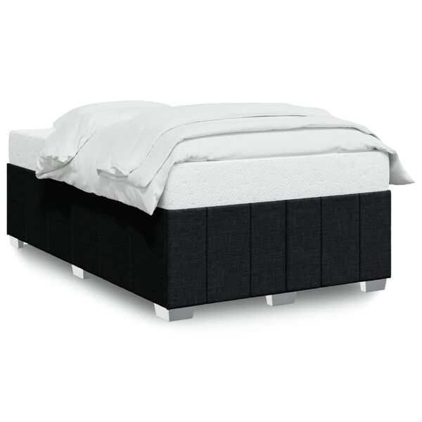 vidaXL Cadre de lit sans matelas noir 120x190 cm tissu