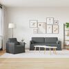 vidaXL Canap&eacute; 2 pcs Gris fonc&eacute; 198 x 78 x 80 cm tissu