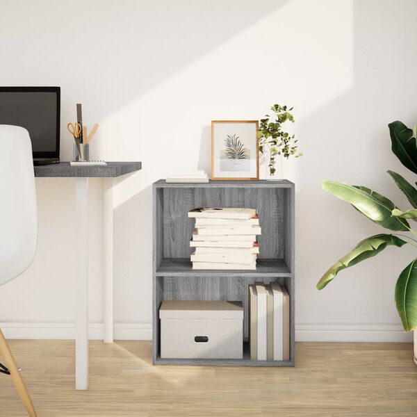 vidaXL Biblioth&egrave;que sonoma gris 60x30x77 cm bois d'ing&eacute;nierie