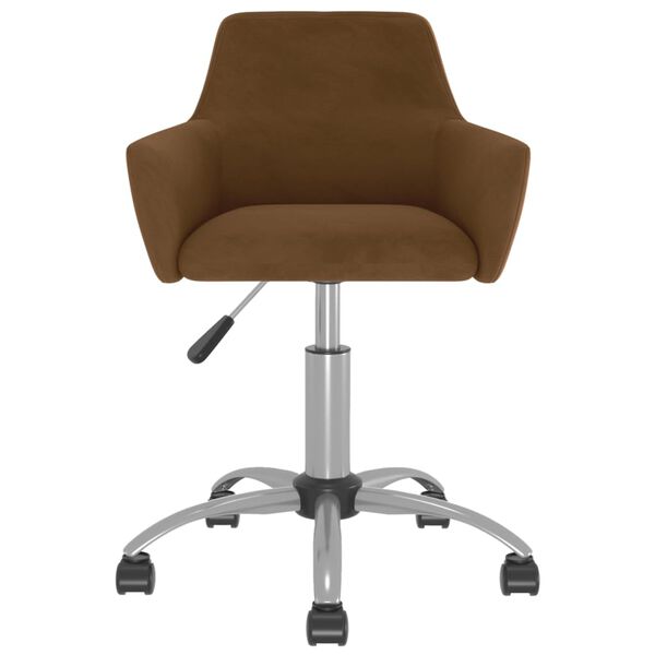 vidaXL Chaises pivotantes &agrave; manger lot de 6 Marron Velours