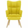 vidaXL Chaise de relaxation avec repose-pied jaune clair tissu