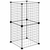 vidaXL Cage animaux de compagnie à 8 panneaux Noir 35x35 cm Acier
