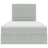 vidaXL Lit avec rangement et matelas Gris clair 120 x 190 cm Velours