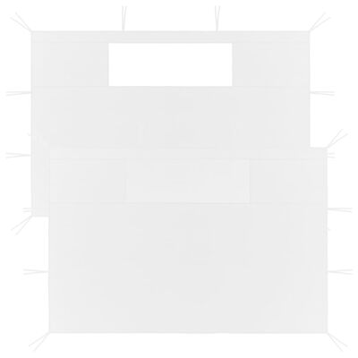 vidaXL Parois latérales de belvédère fenêtres 2pcs 4x2,1m Blanc 70g/m²