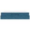 vidaXL Cadre de lit avec matelas avec matelas 2 pcs Bleu Velours