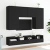 vidaXL Meubles TV muraux 2 pcs noir 100x30x30 cm bois d'ing&eacute;nierie