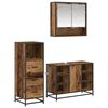 vidaXL Ensemble de mobilier de salle de bain 3 pi&egrave;ces Bois Ancien