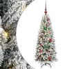vidaXL Sapin de No&euml;l artificiel avec 150 LED avec support Blanc 120 cm