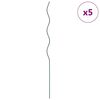 vidaXL Soutien de plante 5 pcs Vert 110 x 0.6 x 0.6 cm Acier