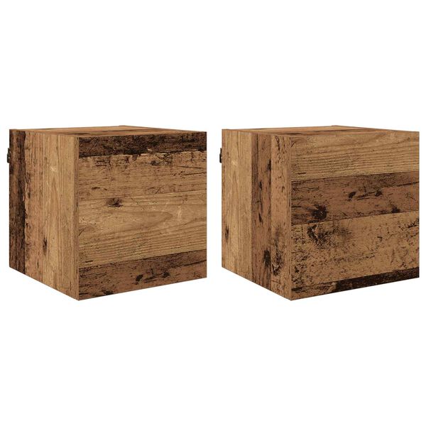 vidaXL Meuble TV Bois ancien 30,5 x 30 x 30 cm Bois d'ing&eacute;nierie