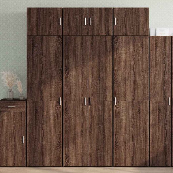 vidaXL Armoire de rangement ch&ecirc;ne brun 70x42,5x225cm bois d'ing&eacute;nierie