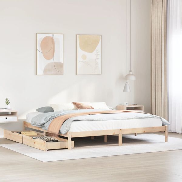 vidaXL Cadre de lit sans matelas 180x200 cm bois massif de pin