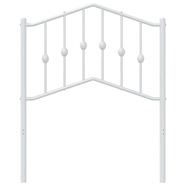 vidaXL T&ecirc;te de lit m&eacute;tal blanc 75 cm