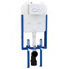 vidaXL Cadre de Cistern avec stockage Blanc 50 x 8 x 131 cm Acier