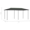 vidaXL Belvédère 2,98x5,3x2,59 m Anthracite 160 g/m²