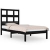 vidaXL Cadre de lit sans matelas noir 75x190 cm bois massif