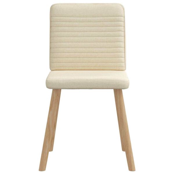 vidaXL Chaises à manger lot de 4 crème tissu