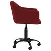 vidaXL Chaises &agrave; manger pivotantes lot de 4 Rouge bordeaux Velours