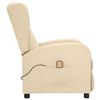 vidaXL Fauteuil de massage Crème Tissu