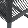 vidaXL Chaises de jardin lot de 4 noir résine tressée