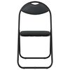 vidaXL Chaise pliante 8 pcs Noir 48 x 43,5 x 81 cm Simili cuir