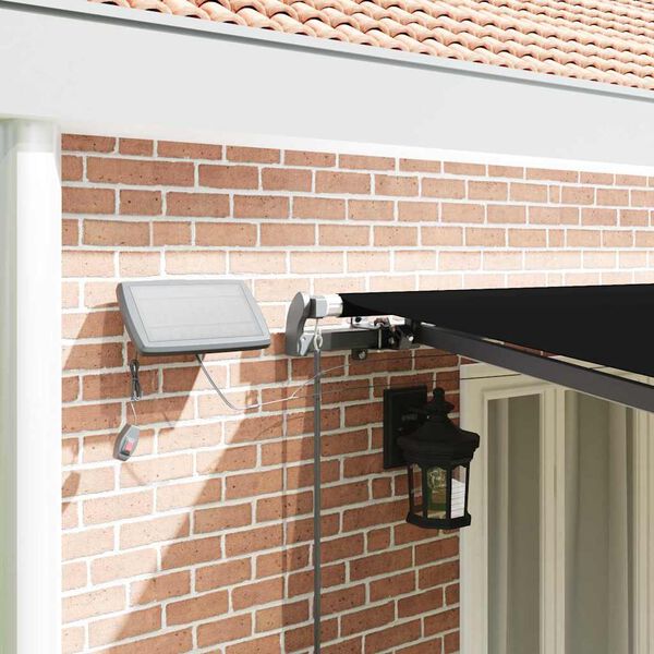 vidaXL Auvent R&eacute;tractable Noir 600 &times;300 cm tissu