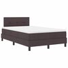 vidaXL Lit &agrave; ressorts avec matelas Marron fonc&eacute; 120 x 190 cm tissu