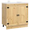 vidaXL Armoire avec &eacute;tag&egrave;re SKI Brun Miel 80 x 46 x 81,5 cm Pin massif