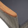 vidaXL Ensemble &agrave; manger de jardin 9 pcs coussins R&eacute;sine tress&eacute;e Gris