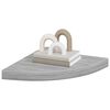 vidaXL &Eacute;tag&egrave;re d'angle murale Gris b&eacute;ton 35x35x3,8 cm MDF