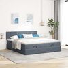 vidaXL Cadre de lit ottoman avec matelas gris foncé 200x200 cm velours