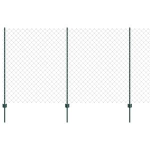 vidaXL Cl&ocirc;ture grillag&eacute;e avec poteau 10 x 1,4 m Acier recouvert de PVC