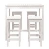 vidaXL Ensemble de bar de jardin 5 pcs blanc bois massif de pin