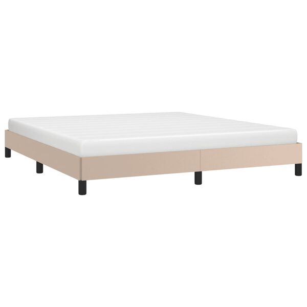 vidaXL Cadre de lit sans matelas cappuccino 160x200 cm similicuir