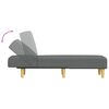 vidaXL Chaise longue gris fonc&eacute; tissu