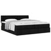 VidaXL Cadre de lit ottoman avec matelas noir 200x200cm tissu
