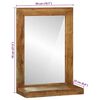 vidaXL Miroir de salle de bain avec miroir Marron Bois d'Acacia Massif
