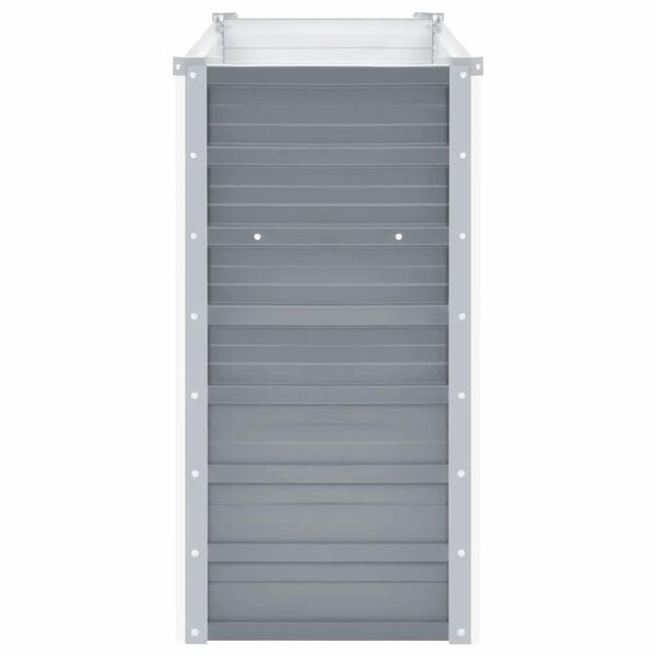 vidaXL Lit sur&eacute;lev&eacute; de jardin Acier galvanis&eacute; 160x40x77 cm Gris