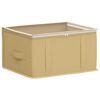 vidaXL Bo&icirc;te de rangement avec fen&ecirc;tre transparente Cr&egrave;me