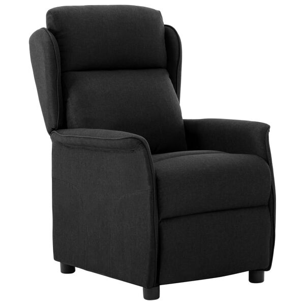 vidaXL Fauteuil inclinable Noir Tissu