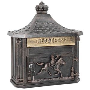 vidaXL Bo&icirc;te aux lettres murale avec stockage Bronze 40,5 x 16 x 45 cm