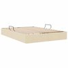 vidaXL Lit de Rangement avec matelas Cr&egrave;me 140 x 190 cm tissu