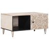 vidaXL Table basse Blanc 80 x 50 x 40 cm Bois de mangue massif