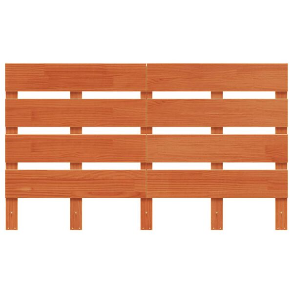 vidaXL T&ecirc;te de lit cire marron 120 cm bois massif de pin