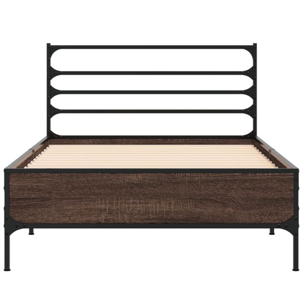 vidaXL Cadre de lit sans matelas chêne marron 90x190 cm