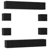 vidaXL Ensemble meuble TV 10 pc Ch&ecirc;ne noir Bois d'ing&eacute;nierie