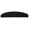 vidaXL Tapis d'escalier 30 pi&egrave;ces 56 x 17 x 3 cm Noir Demi-rond