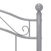vidaXL Cadre de lit sans matelas gris m&eacute;tal 100x200 cm